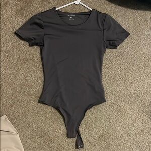 Grey Short Sleeve Bodysuit